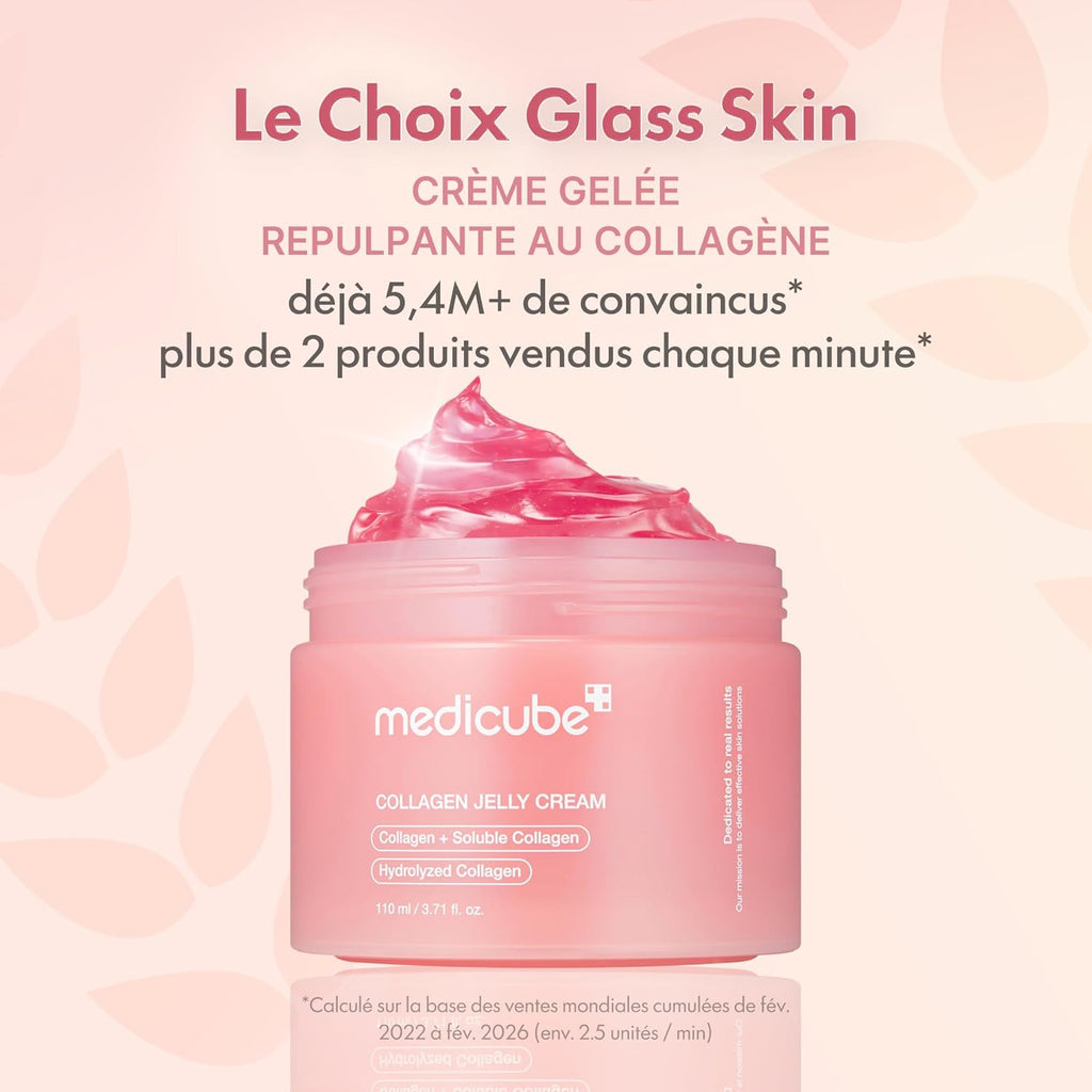 Jelly Cream with Collagen, Niacinamide | Freeze-Dried Hydrolyzed Collagen for Skin Barrier Hydration & 24H Glow | Plumper, Firmer Looking Skin | 3.71 Fl.Oz