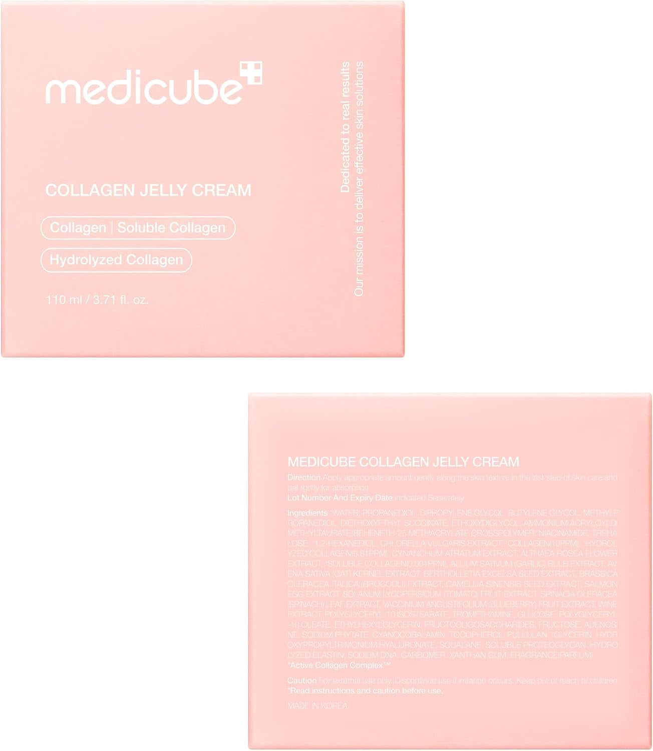 Jelly Cream with Collagen, Niacinamide | Freeze-Dried Hydrolyzed Collagen for Skin Barrier Hydration & 24H Glow | Plumper, Firmer Looking Skin | 3.71 Fl.Oz