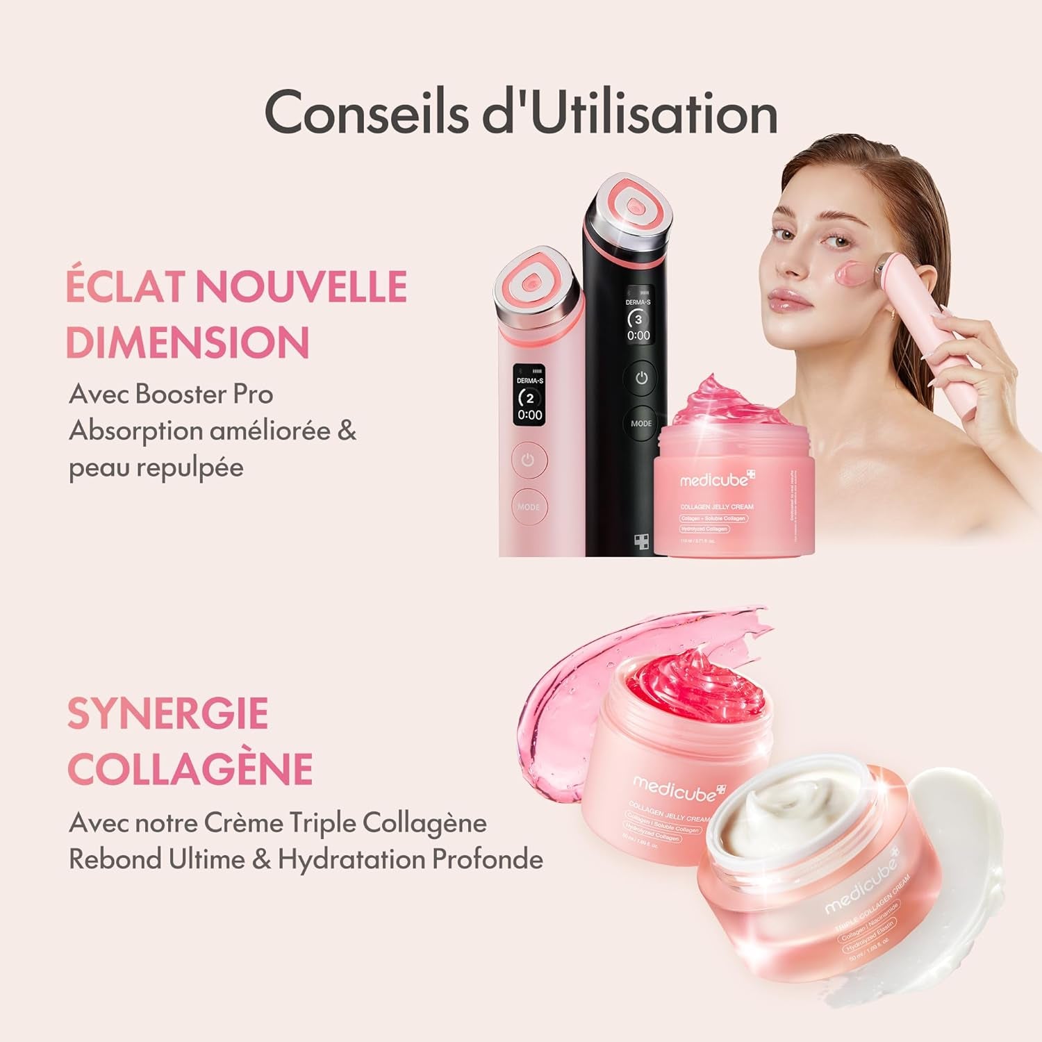 Jelly Cream with Collagen, Niacinamide | Freeze-Dried Hydrolyzed Collagen for Skin Barrier Hydration & 24H Glow | Plumper, Firmer Looking Skin | 3.71 Fl.Oz