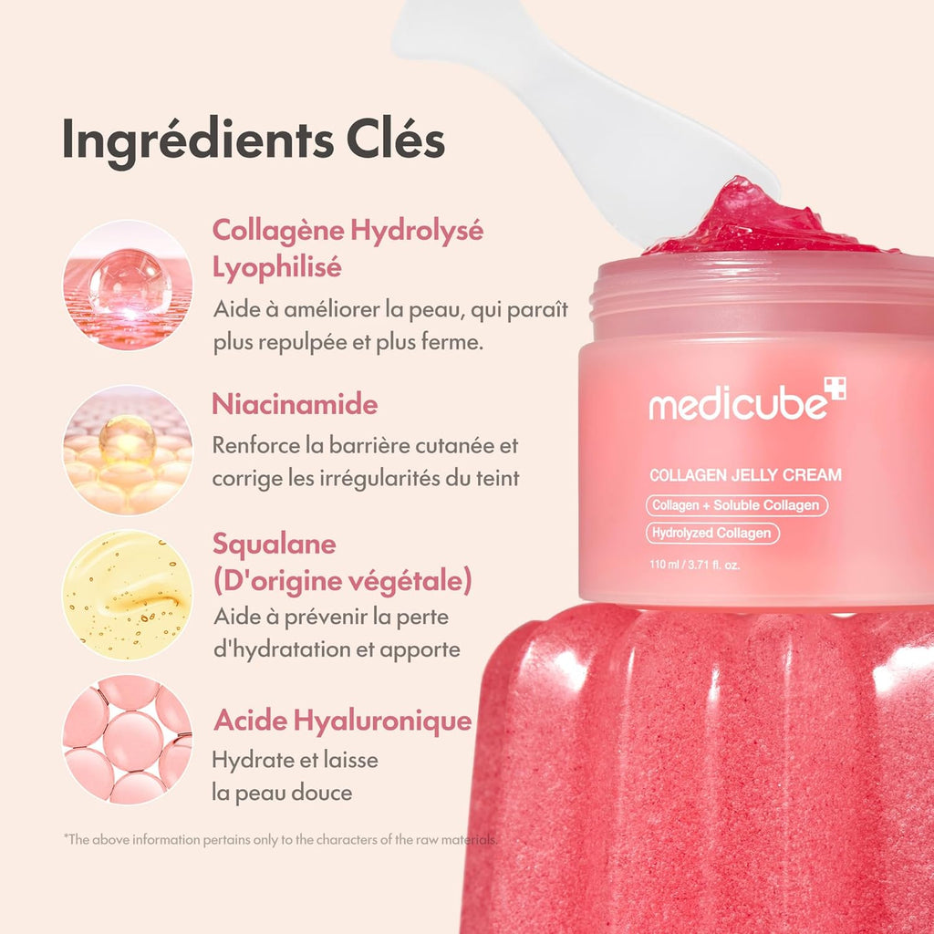 Jelly Cream with Collagen, Niacinamide | Freeze-Dried Hydrolyzed Collagen for Skin Barrier Hydration & 24H Glow | Plumper, Firmer Looking Skin | 3.71 Fl.Oz